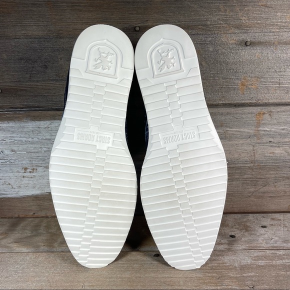 Stacy Adams Locke Wingtip Navy Blue Oxfords - Picture 8 of 9